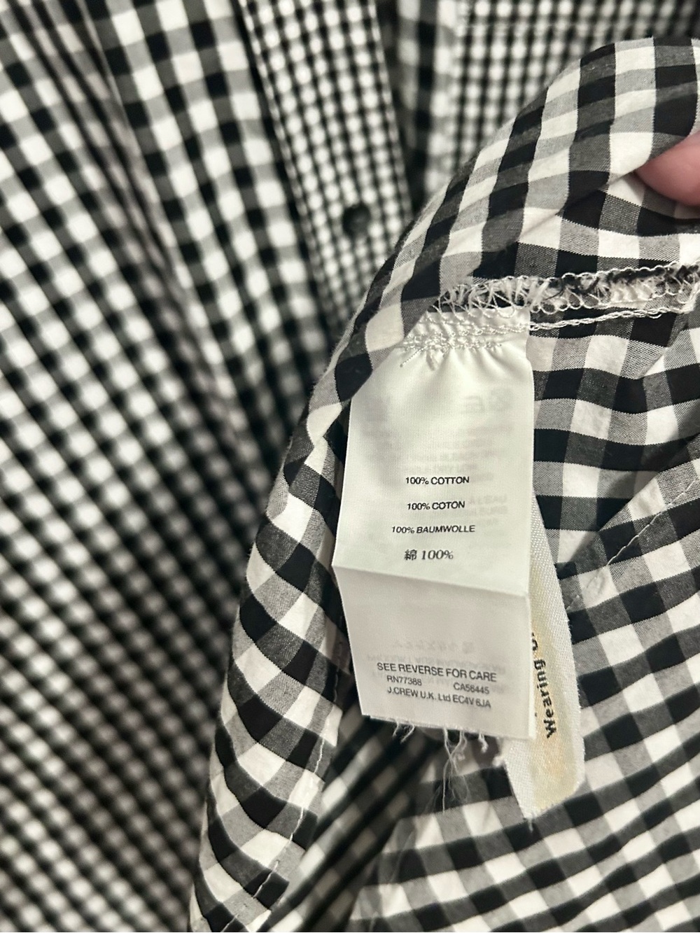 Madewell Gingham Play Button-Down Shirt
L black white check cotton oversized - Picture 10 of 10